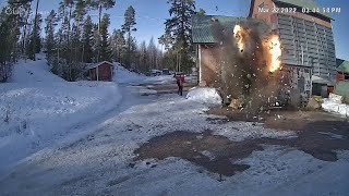 Trashcan explosion caught on camera [upl. by Valeta]