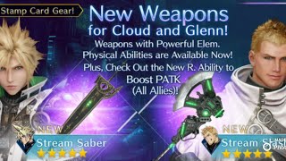 FF7 Ever Crisis 56k crystal summons for cloud and glens limited anniversary weapons amp outfits [upl. by Sellma]