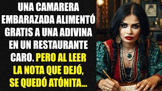 Una camarera embarazada alimentó gratis a una adivina en un restaurante caro Pero al leer la nota [upl. by Jocelyne]