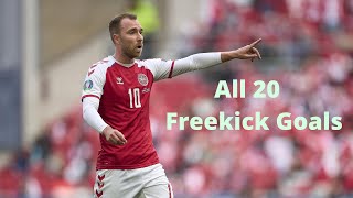 Christian Eriksen 20 Freekick Goals [upl. by Daffi]