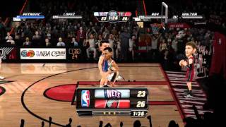 NBA Jam On Fire Edition Gameplay  Nets PetrovicLopez vs Blazers RoyWalton [upl. by Pirali357]