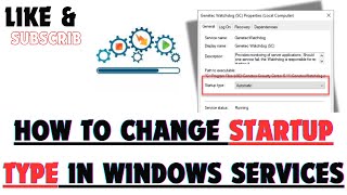 How to change startup type in Windows services [upl. by Lily]