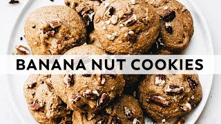 Banana Nut Cookies  vegan glutenfree paleo [upl. by Lokim]