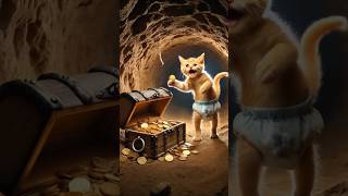 Kitten found a treasure 🙀💎 cute cat cartoon [upl. by Seys]