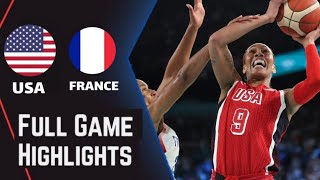 usa vs France women Basketball  Live Highlights  2024 Olympics 1182024 [upl. by Kimbell]