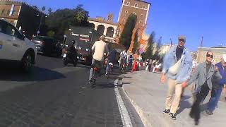 Cycling in rome city center p2 [upl. by Eirellam]