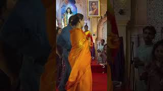 Kajol Rani Mukherjee Tanisha Mukherjee With Her Uncle Deb Mukherjee At Durga Puja [upl. by Melcher]