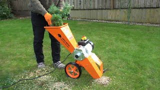 3in1 Compact Electric Wood Chipper Garden Shredder and Mulcher  Forest Master FM4DDEMUL [upl. by Leontyne]