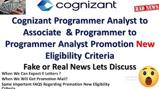 Cognizant Associate Promotion CTS Quarterly Promotion 2024CTS Promotion New Eligibility Criteria [upl. by Yknip]