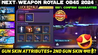 NEXT WEAPON ROYALE FREE FIRE 2024  WEAPON ROYALE NEW GUN SKIN  UPCOMING OB45 UPDATE WEAPON ROYAL [upl. by Sell]