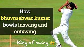 How Bhuvneshwar Kumar Bowls Perfect Inswing And Outswing balls🔥 swing bowling tips [upl. by Narrat]