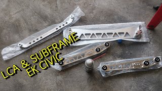 BWR LCA amp SUBFRAME SET CIVIC BIGOTE INSTALL  RACE PREP [upl. by Temp]