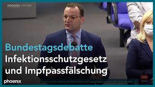 Bundestagsdebatte zum Infektionsschutzgesetz und zur Impfpassfälschung am 181121 [upl. by Libove]