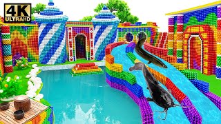 100 Days How  Build 1M Modern Dollars Water Slide Park into Underground Swimming Pool House [upl. by Rafaelita182]