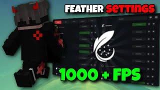 Best Feather Client Settings For 1000 FPS🔥 [upl. by Nobie]