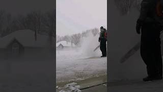 Leaf Blower Snow Removal [upl. by Portwin385]