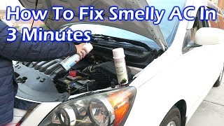 How to Fix Smelly AC in Your Car Like the Pro in 3 Minutes [upl. by Ecniuq623]