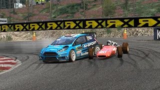 Classic F1 vs Modern Rally at Rallycross Assetto Corsa [upl. by Anada]