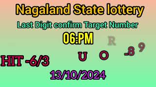 First prize last digit number Nagaland State lottery 13102024 [upl. by Windy362]