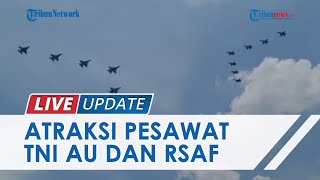 Atraksi Pesawat Tempur F16 TNI AU amp F16 RSAF di Batam Warga Antusiasme Tonton Formasi Panah [upl. by Burger]