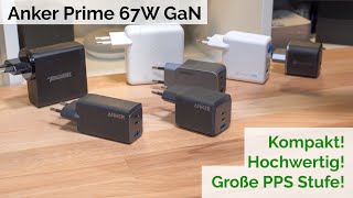 Hervorragendes und kompaktes USB Ladegerät mit großer PPS Stufe Anker Prime 67W GaN im Test [upl. by Tilford]