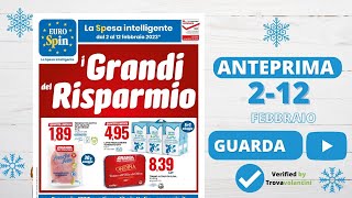 VOLANTINO EUROSPIN dal 2 al 12 febbraio 2023 anteprima [upl. by Silletram]