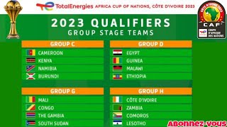 Qualifications de la CAN 2023 tous les Groupes de la Compétition [upl. by Theo]