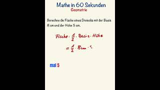 Fläche Dreieck berechnen leicht gemacht Mathe lernen mit Mathetipps 🧮 [upl. by Bethesde842]