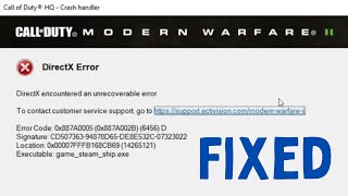 How To Fix Directx Error In COD Modern Warfare 2 [upl. by Wagshul]