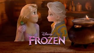 Princess Rapunzel takes care of Queen Elsa from the cold ftOlaf  Frozen 3 Tangled Fanmade Scene [upl. by Corny]