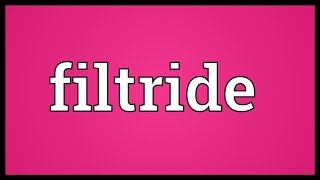 Filtride Meaning [upl. by Anawat]