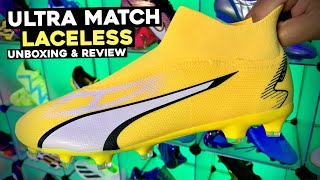 PUMA ULTRA MATCH LACELESS  UNBOXING amp REVIEW [upl. by Eihcir]