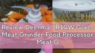 Review Deerma JR10W Glass Meat Grinder Food Processor Meat Grinder 2L [upl. by Almire]