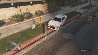 GTA V vagos and Aztecas vs firefighter fight part 1 [upl. by Bonita]