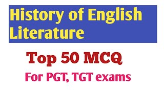 History of English Literature  Most Asked MCQs  Important MCQs Series  Previous Asked Solved MCQs [upl. by Telfer]