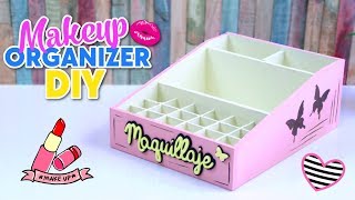 HOW TO MAKE DIY EASY AND USEFUL MAKEUP ORGANIZER MADE WITH CARDBOARD BOXES  RECYCLED CRAFTS [upl. by Noonberg]