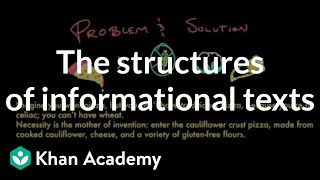 The structures of informational texts  Reading  Khan Academy [upl. by Jerrilyn]