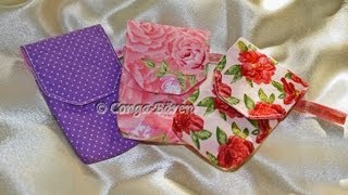 26  Handytasche  Smartphonetasche nähen DIY sew Smartphone cas [upl. by Ahsiema4]