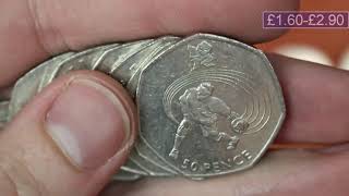 The Biggest 50p Hunt Ive Ever Done £2000 50p Commemorative Coin Hunt Bag 140 Book 2 [upl. by Langelo]