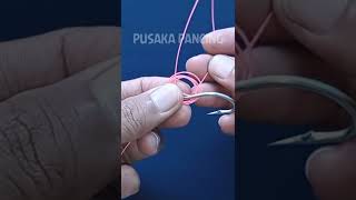 Simplest Hook Knot Technique  How To Tie A Hook [upl. by Sug259]