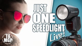 Shoot Single Speedlight Studio Portraits  LIVE with Gavin Hoey [upl. by Cyrus]