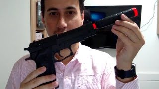 UnboxTeste Beretta M22 Spring com Silenciador  Double Eagle Airsoft [upl. by Rahab]