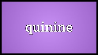 Quinine Meaning [upl. by Shreeves919]