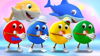 Baby Colorful Shark  Learn Colors with Donuts  Nursery Rhymes amp Kids Songs  BabyBus [upl. by Ludovick935]