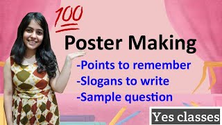 Poster Writing Poster Writing Class1112 how to make an impressive poster slogans to write [upl. by Oirromed]