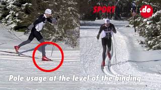 Crosscountry skiing technique Classic diagonal [upl. by Lock]