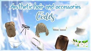 Aesthetic roblox hair and accessories codes PART 2 [upl. by Ydderf]