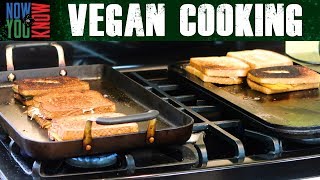 Vegan Grilled Cheese  Vegan Cooking w Bobby amp Brent [upl. by Airotciv]