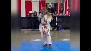 Senior Women’s Black Belt Traditional Sport Karate Bo Form Performance  Jerry Jones Battle of MA [upl. by Suiravad29]