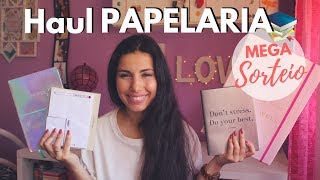 Haul PAPELARIA  MEGA SORTEIO I A Miúda Tem Lata [upl. by Nevada]